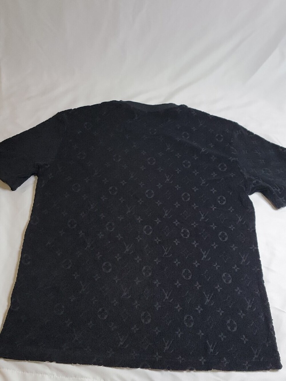 Louis Vuitton Black Monogram French Terry  Short Sleeve Tee - Picture 4 of 4